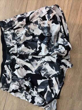 Avia Black and White Camouflage Athletic Shorts